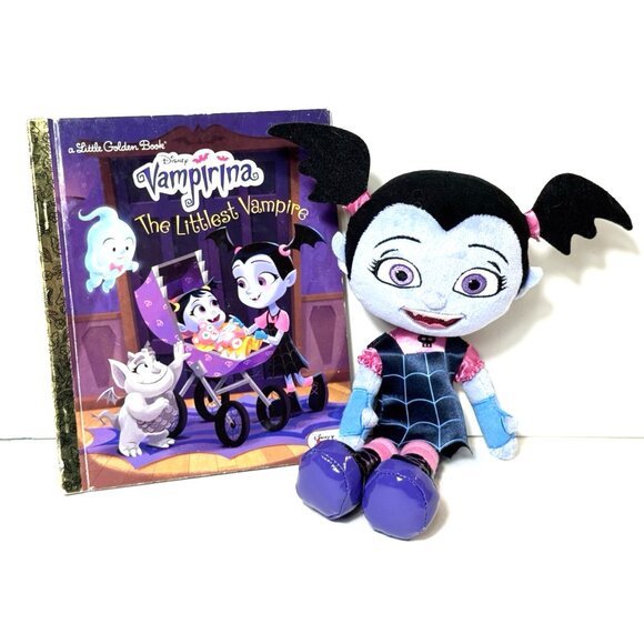 Disney Junior Vampirina 10" Plush Doll and The Little Vampire Book by Just Play - Picture 1 of 9
